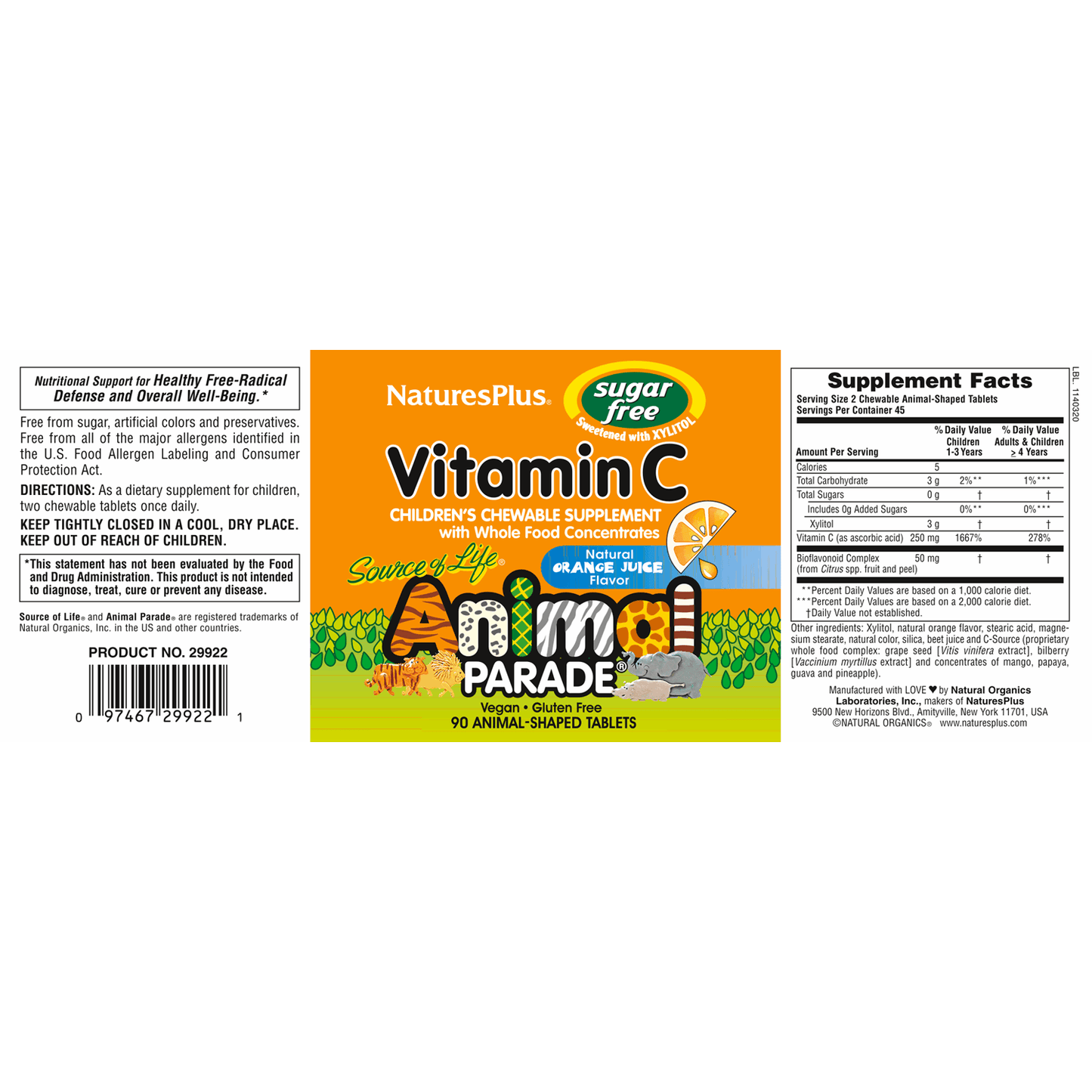 Animal Parade® Vitamin C, 125 mg - littlehealthstore